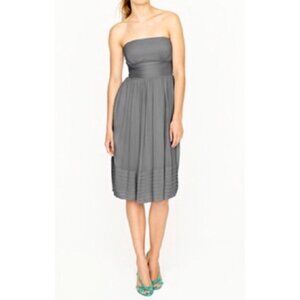 J.Crew Juliette Strapless Silk Dress | Gray/Graphite | Size 4
